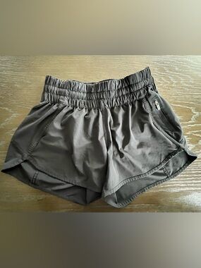 lululemon athletica Black Smocked-Waist Athletic Shorts